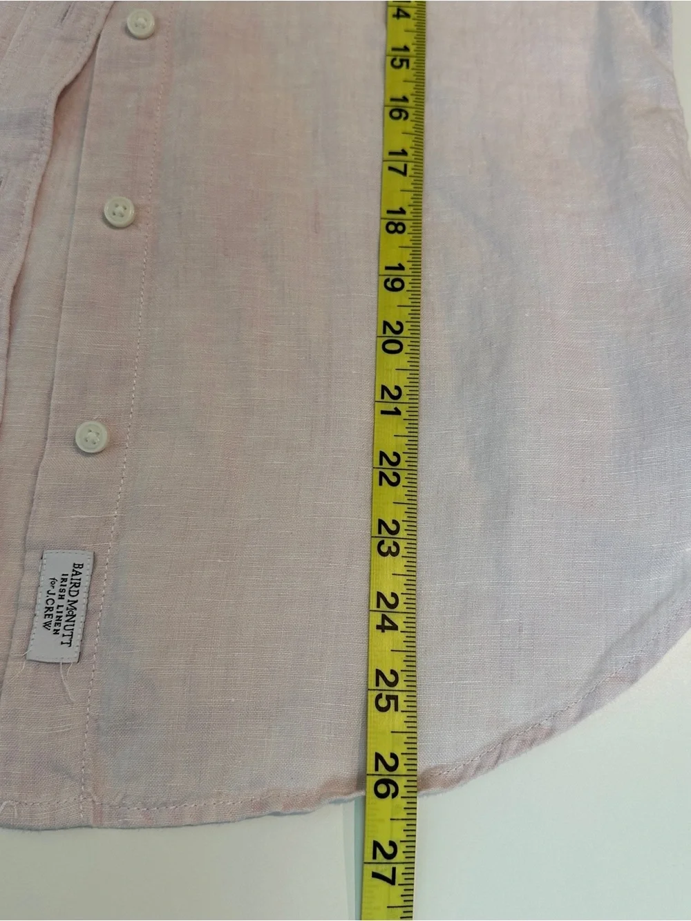 J crew Slim fit Baird mcnutt Irish linen shirt Light Pink Sz 6
